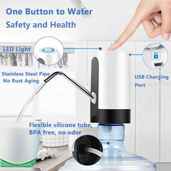 Electric Water Bottle Pump, USB Rechargeable Automatic Drinking Water Dispenser