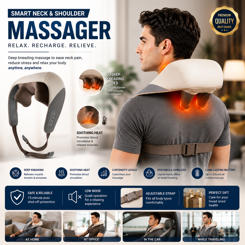 Wireless Back Muscle Relaxing Massage Pillow