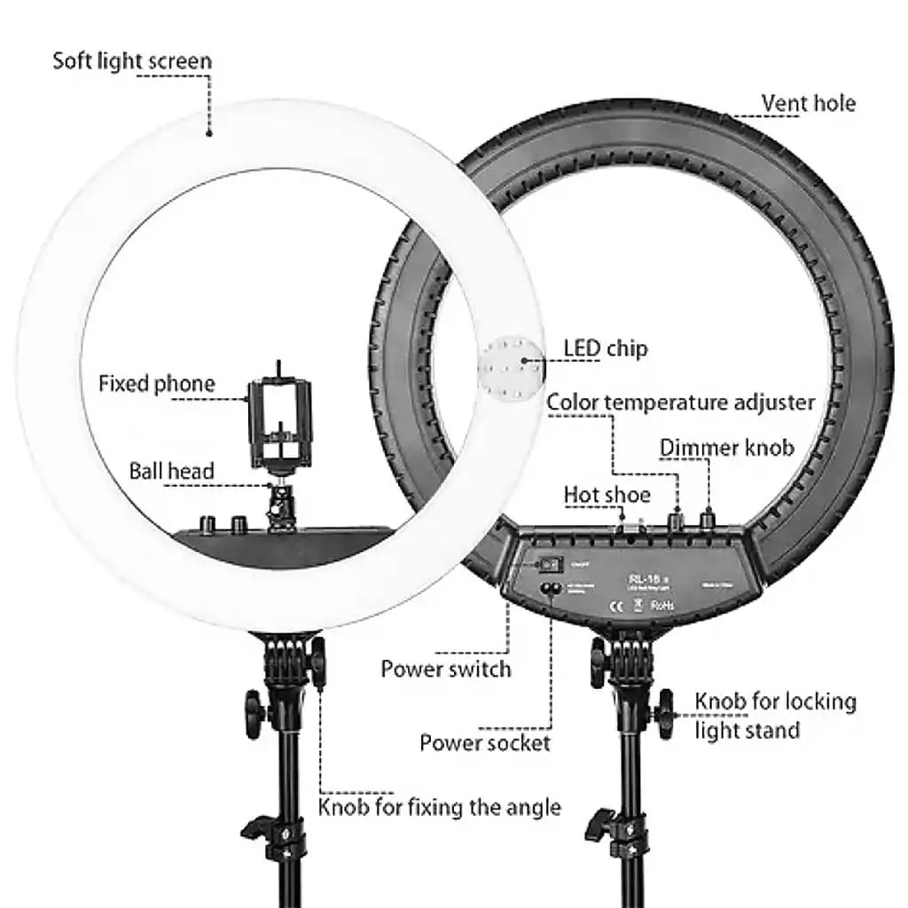 21-Inch Selfie Ring Light with Tripod Stand