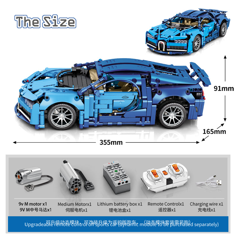 Classic Pull Back Super Sports Car DIY Bricks Set