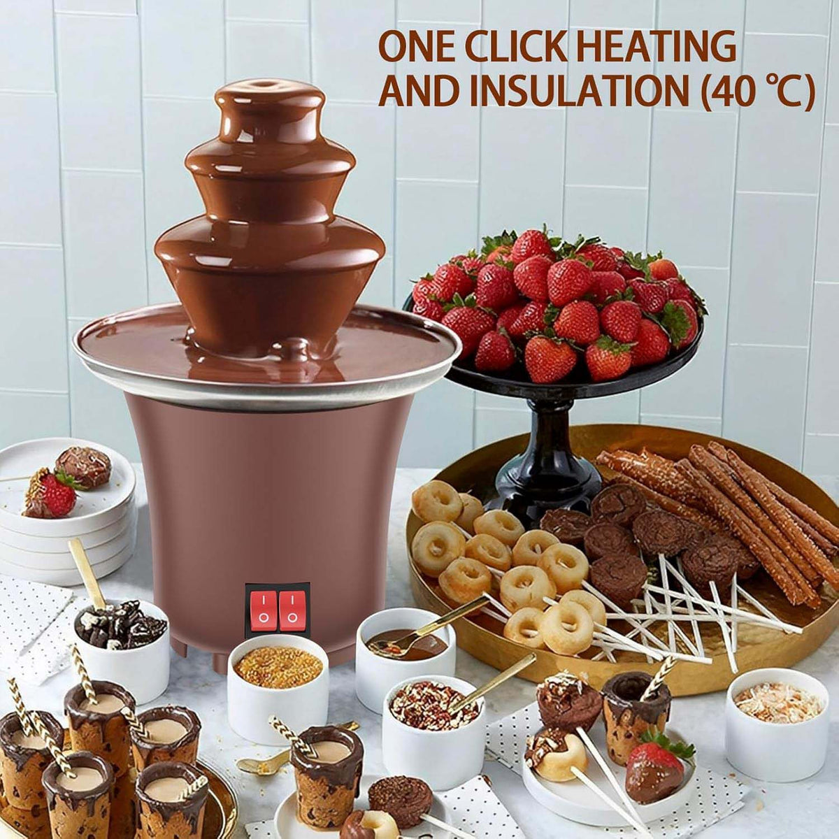 3-Tier Chocolate Fondue Fountain Machine
