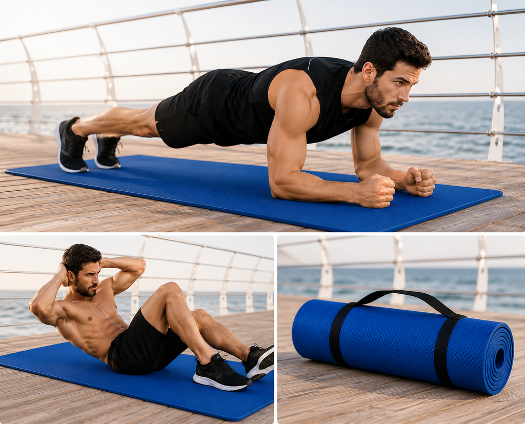 Blue 6MM Non-Slip Yoga Mat