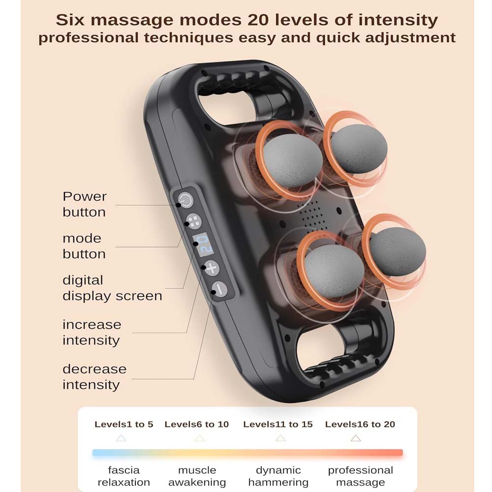 4-Head Massage Gun Deep Tissue