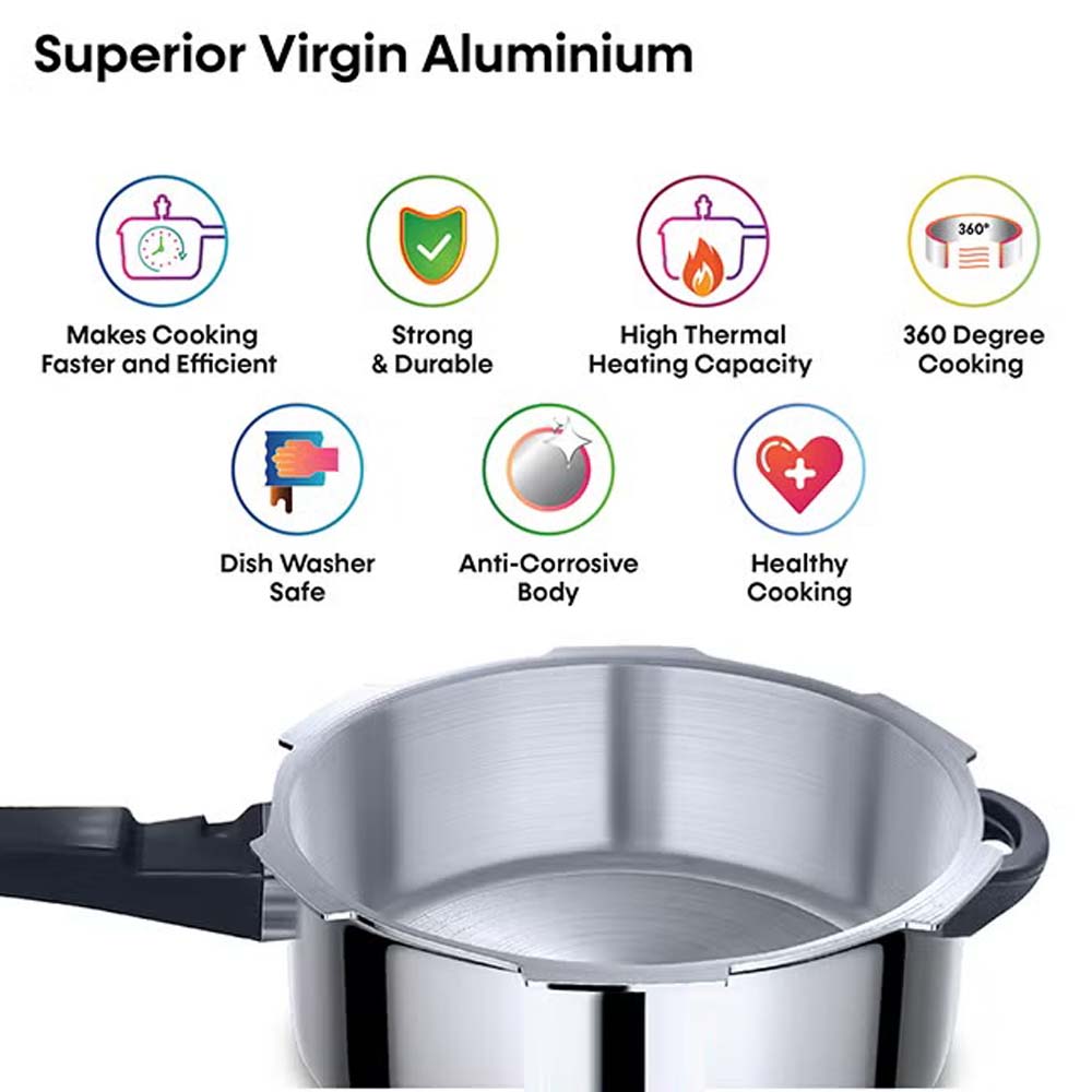 7.5 Liter Pressure Cooker with Outer Lid
