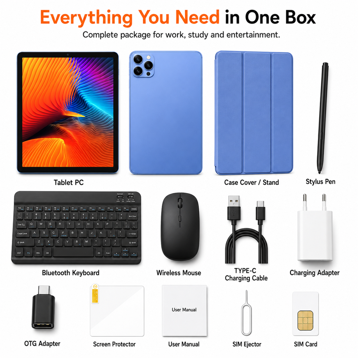 10.1-Inch Smart Tablet with 16GB RAM, 512GB Storage