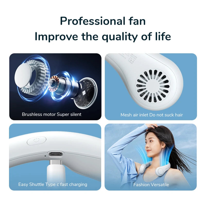 Mini Neck Fan - Bladeless Rechargeable