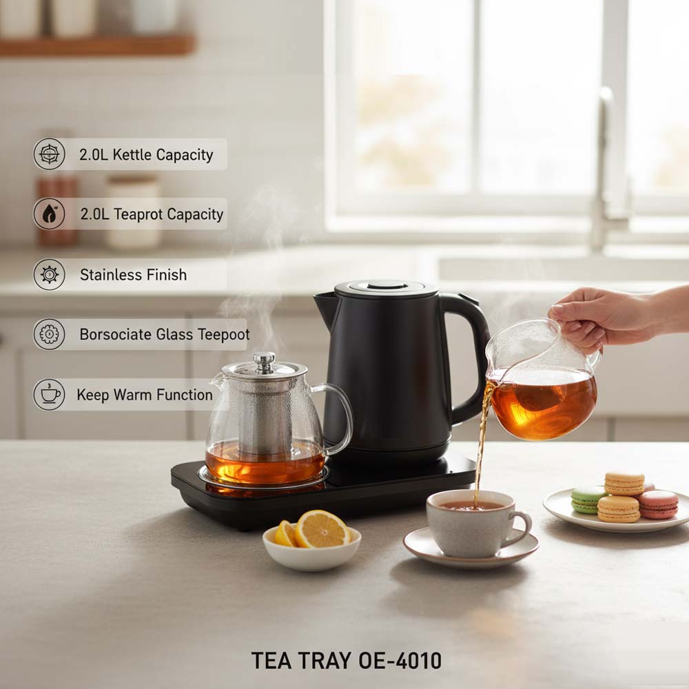 OE-4010 2.0L Electric Kettle & Tray Set