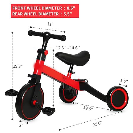 3-in-1 Kids Tricycle Toddler Bike