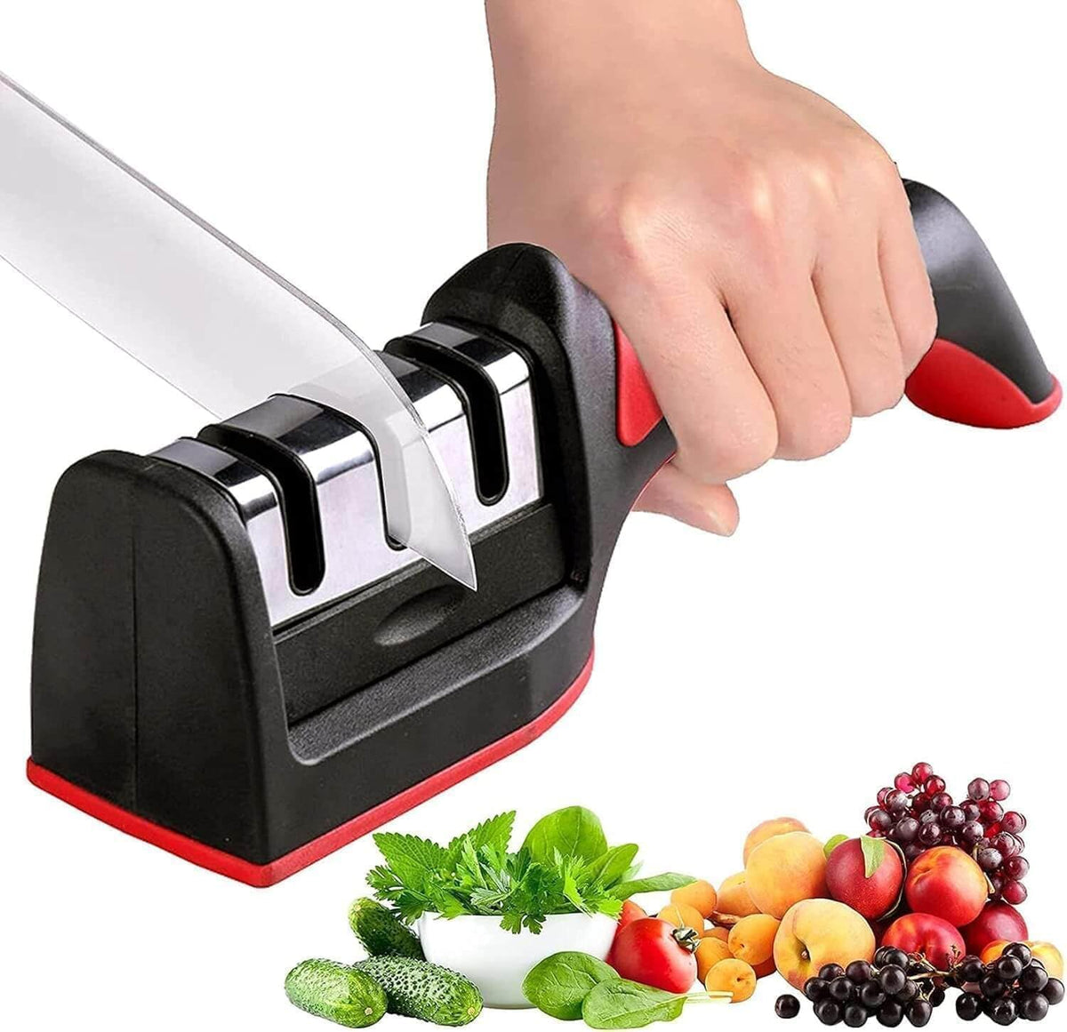 Compact Pull-Through Kitchen Knife