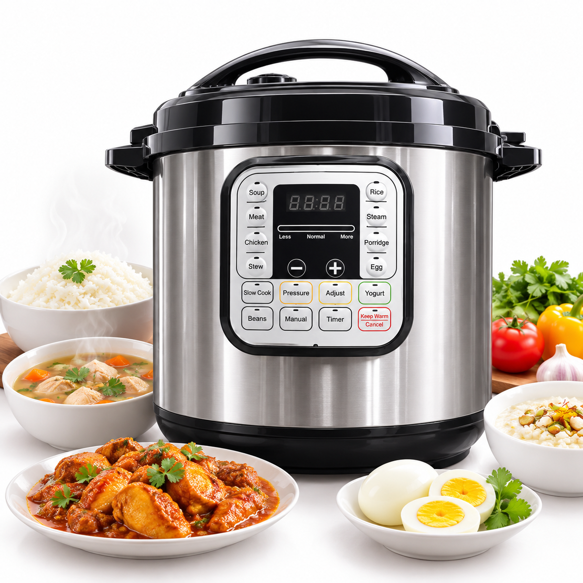 13L Stainless Steel Electric Pressure Cooker Multi-Function Slow Cooker