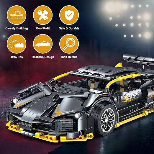 1215-Piece Sports Car Building Blocks