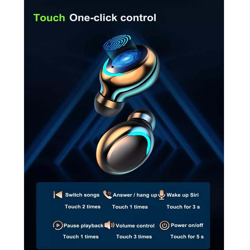 F9-5 Bluetooth Earbuds with 3500mAh Power Bank