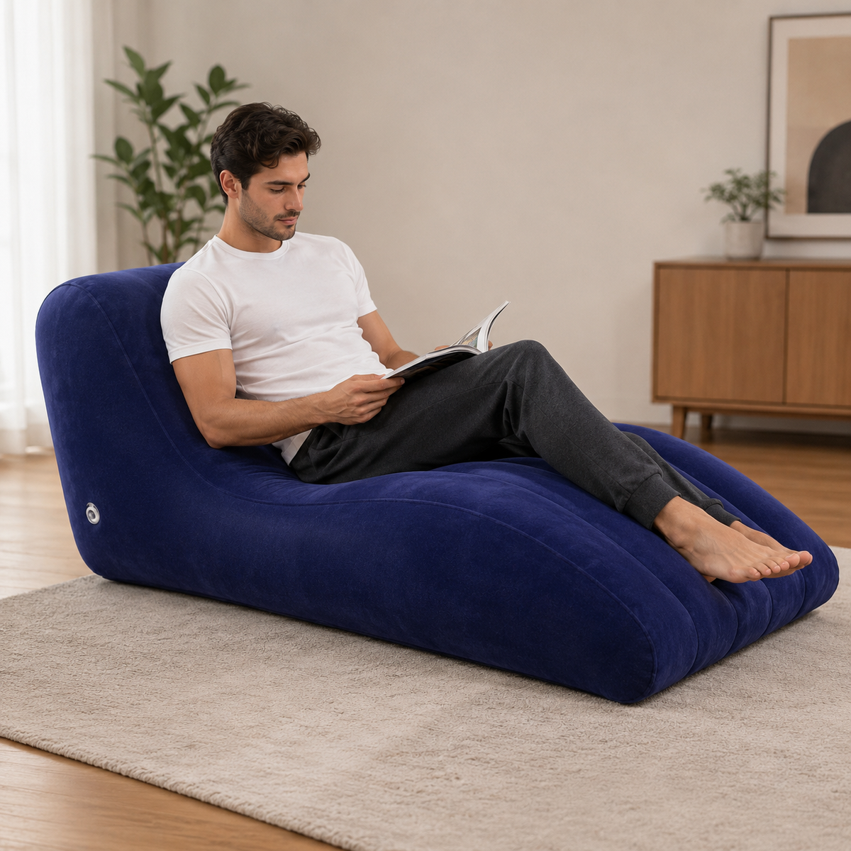 Folding Portable Inflatable Recliner Sofa