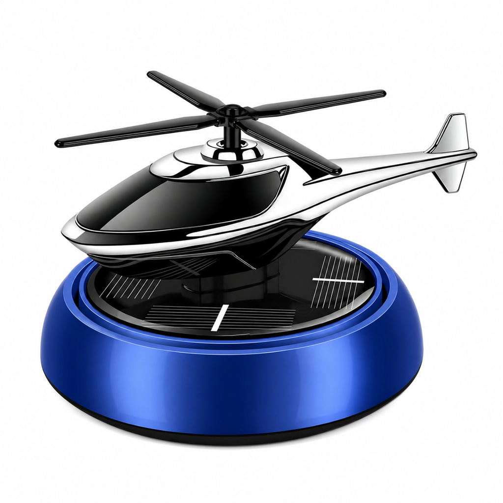 Helicopter-Shaped Solar Car Aromatherapy Diffuser with Rotating Propeller