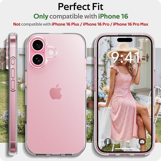 iPhone 16 Series Ultra Slim Flexible Clear TPU Protective Phone Case