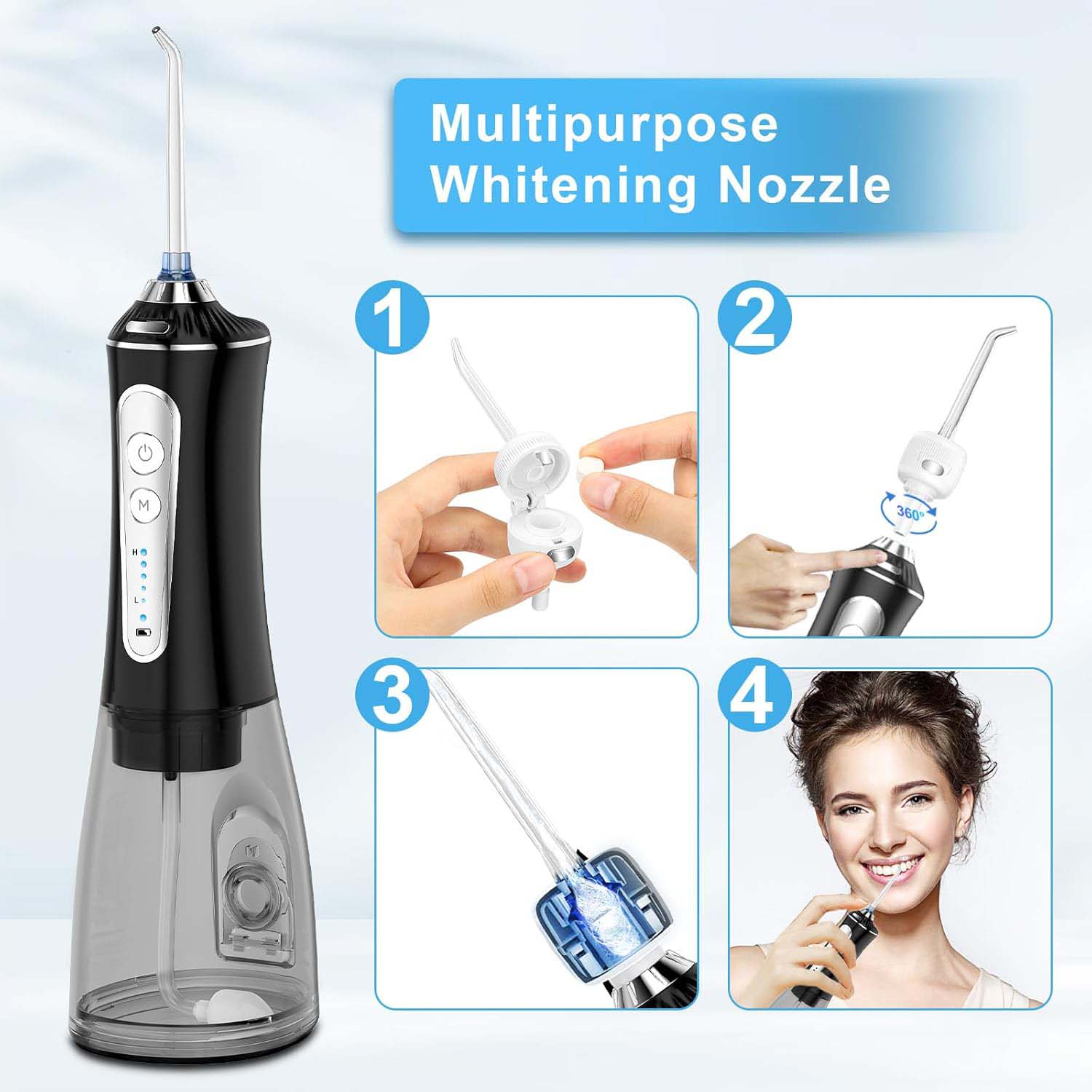 Cordless Water Dental Flosser 5 Cleaning