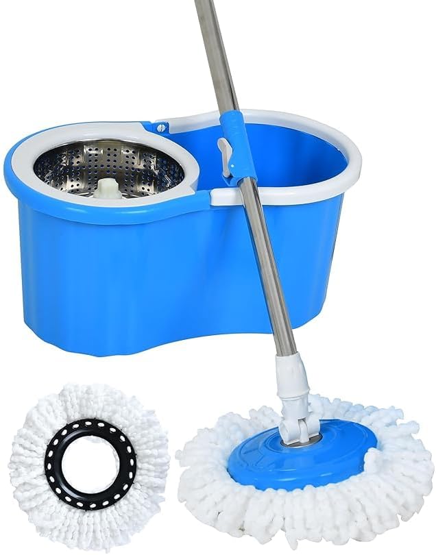 Rotate Stainless Steel Wringer Spin Mop