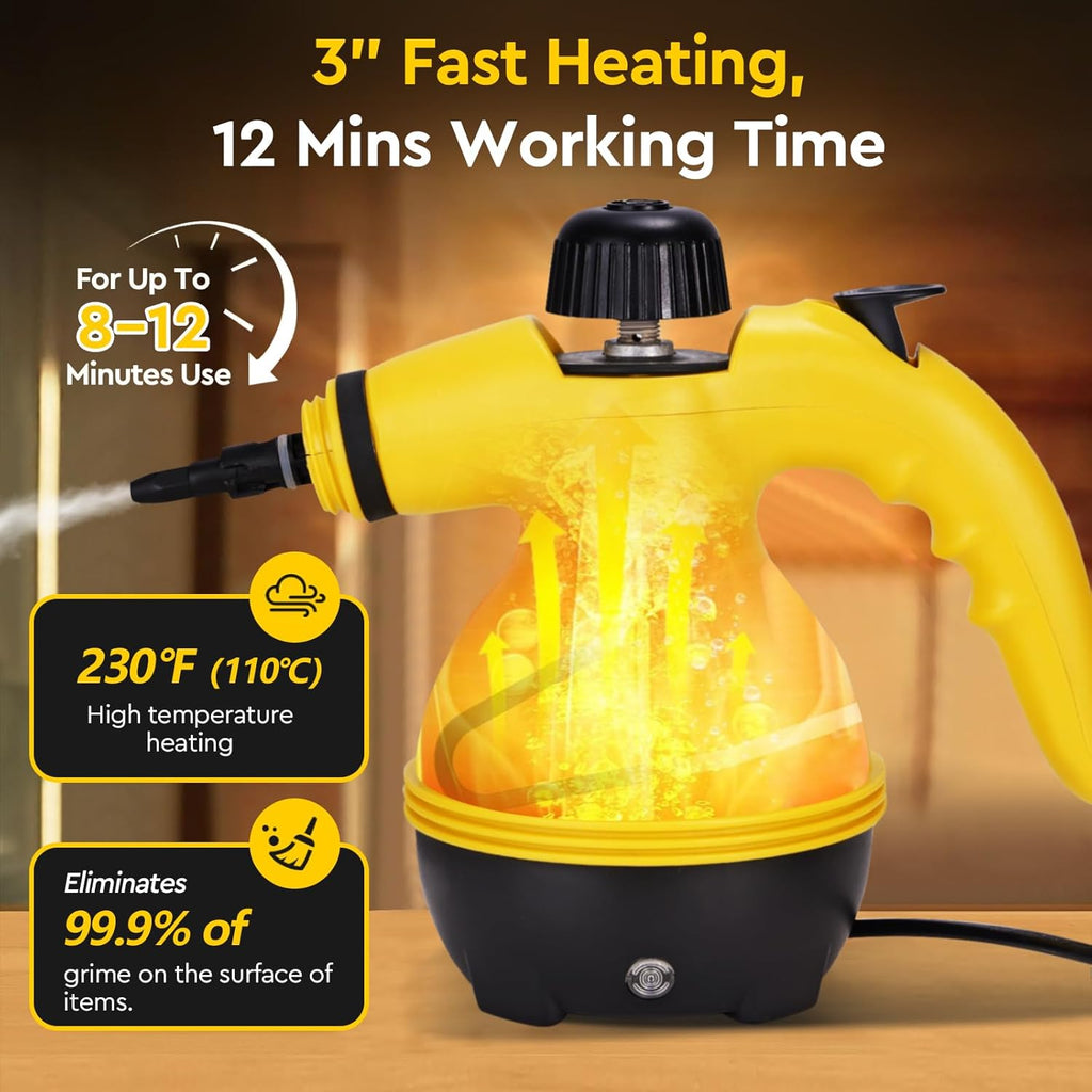 Powerful Pressurized Handheld Steam Cleaner