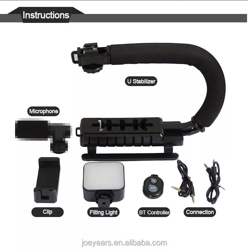 AY-49U U-Shaped Video Making Handheld Stabilizer Kit