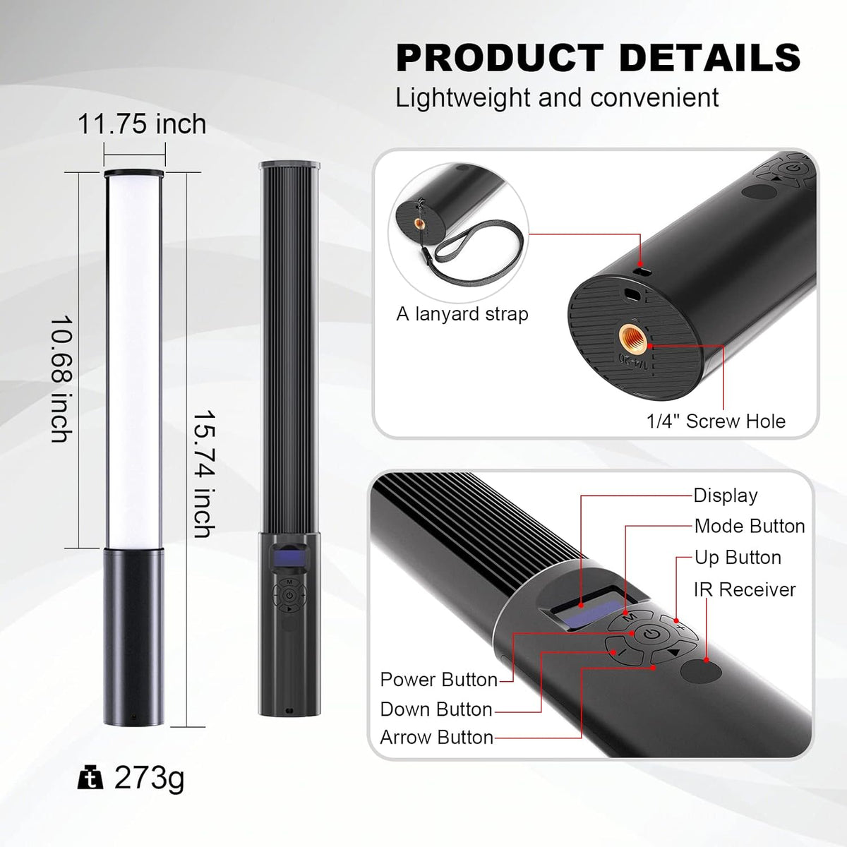 FM-128 RGB LED Light Wand