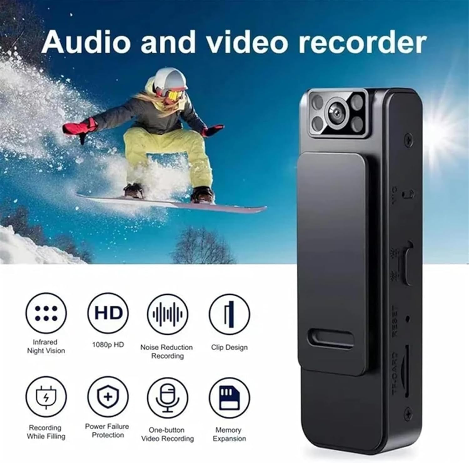 HD 1080p Noise Reduction Body Camera