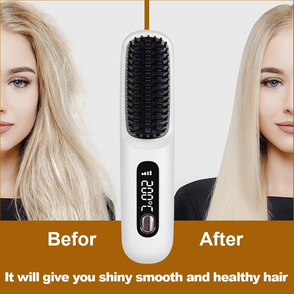 Wireless Hair Straightening Comb