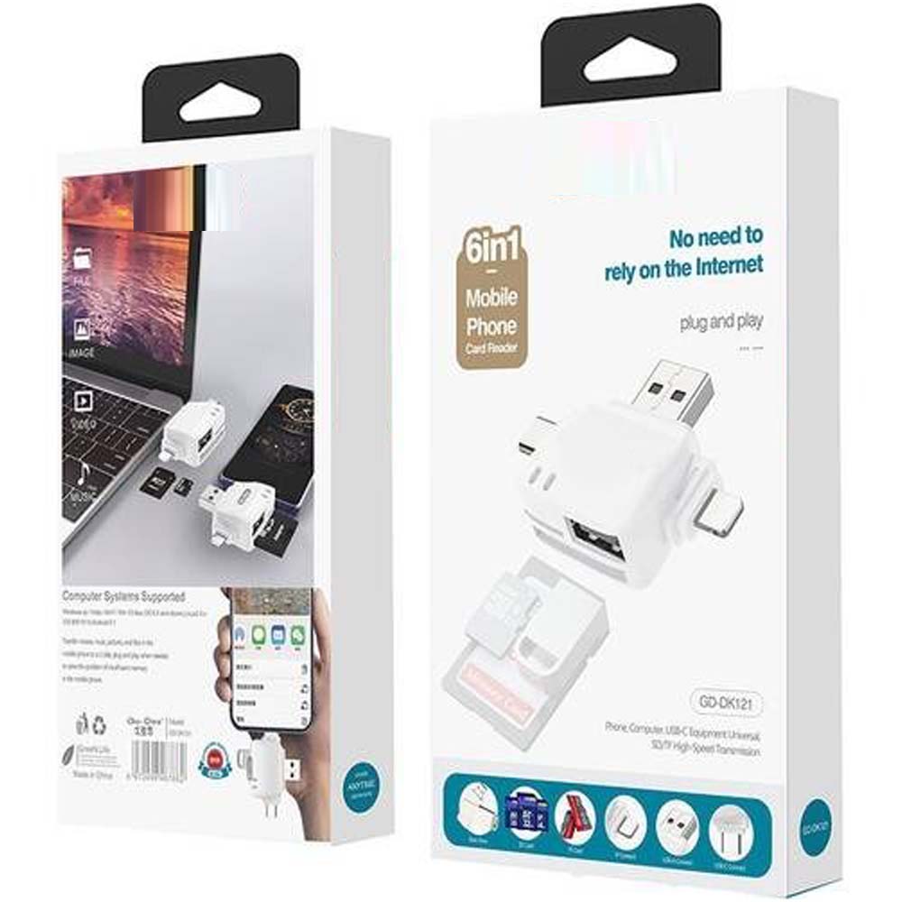 GD-DK121 6-in-1 OTG Mobile Card Reader