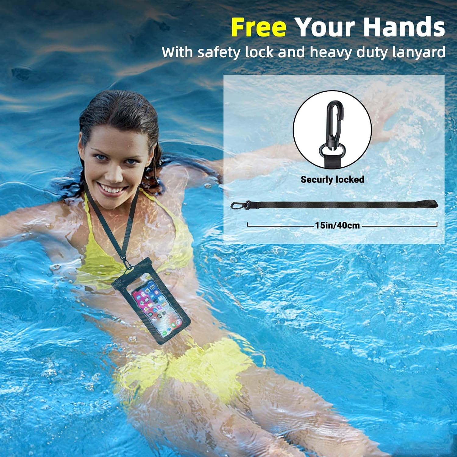 Waterproof Phone Pouch, IPX8 Waterproof Cell
