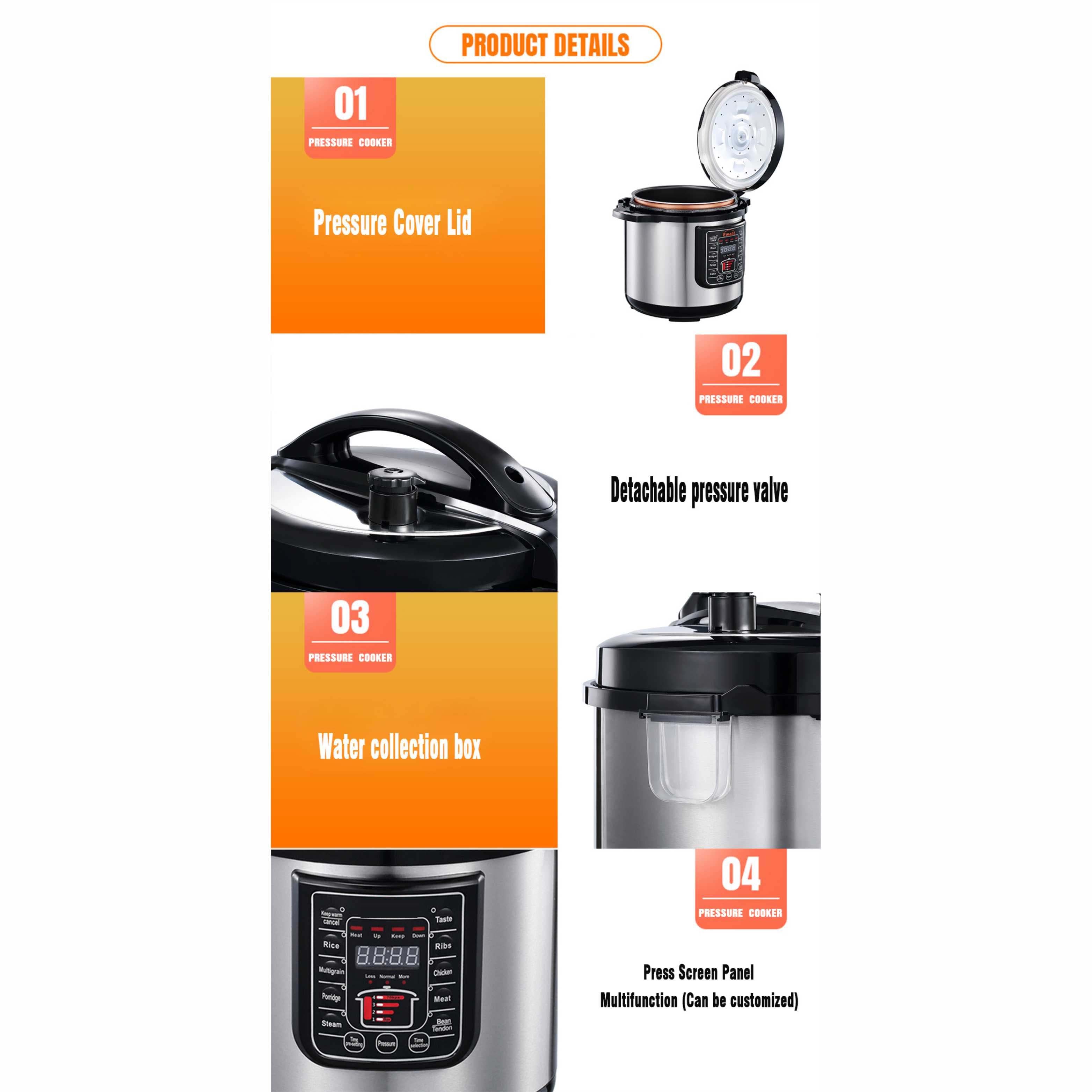 6L Smart Digital Pressure Cooker - Non-Stick
