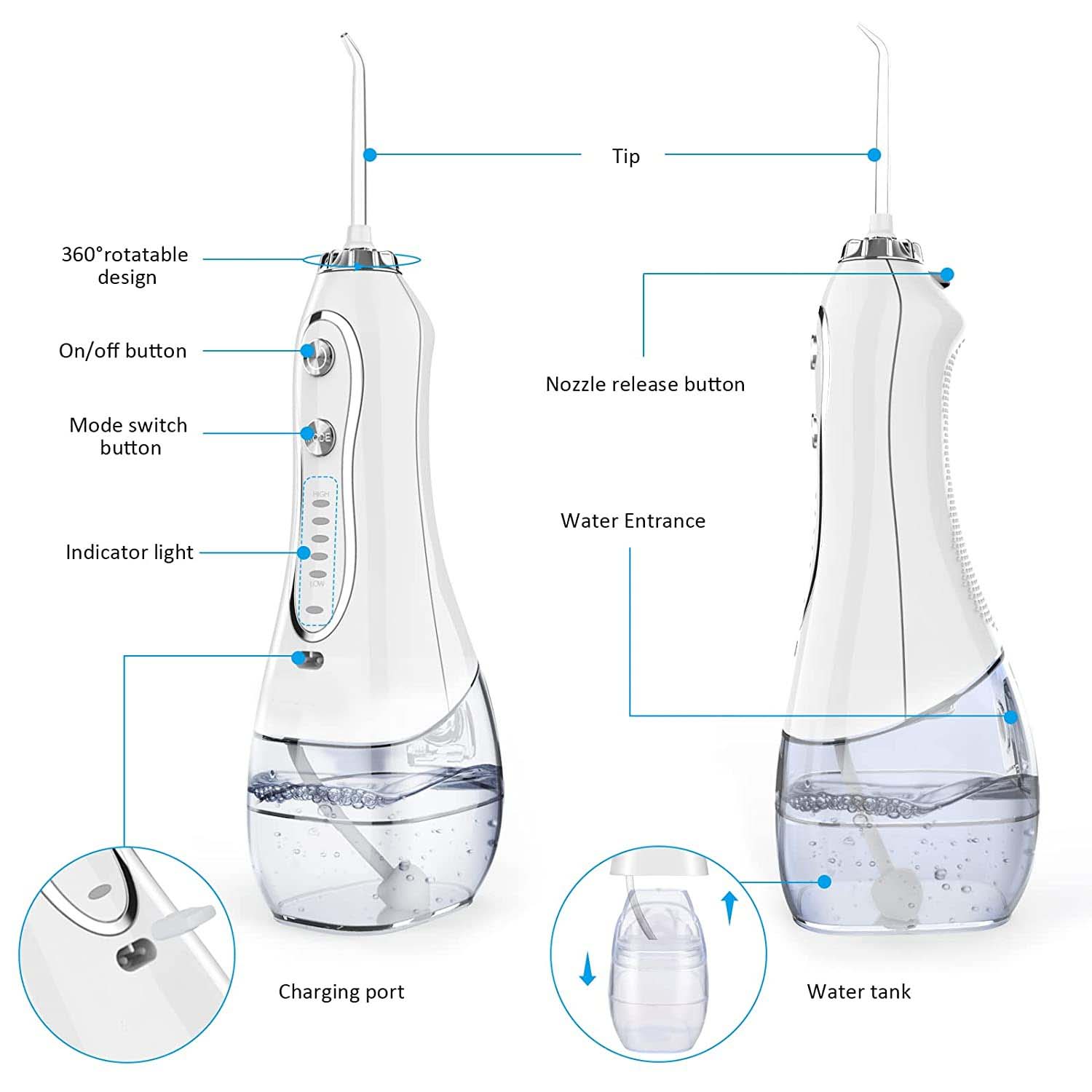 Portable Dental Water Flosser