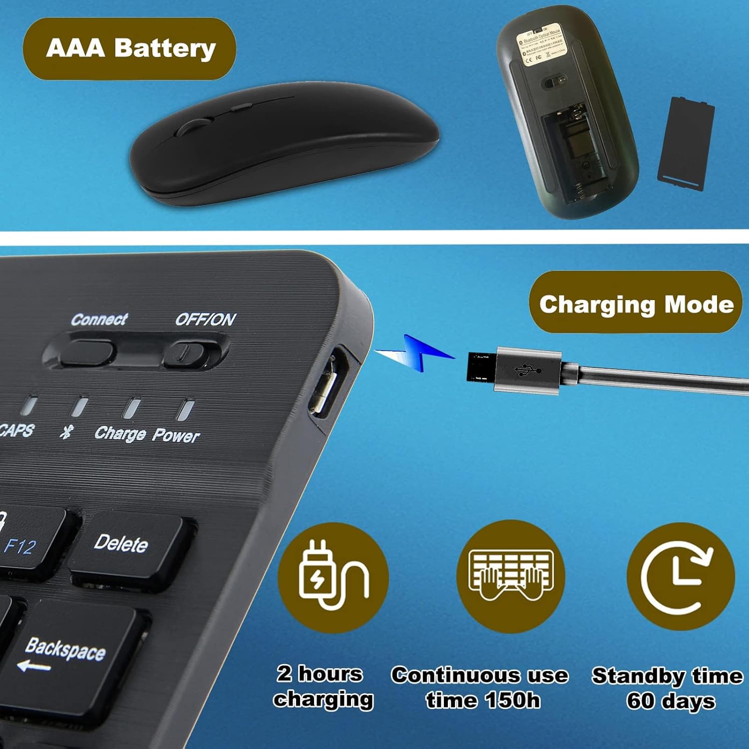 Ultra-Slim Bluetooth Keyboard & Mouse