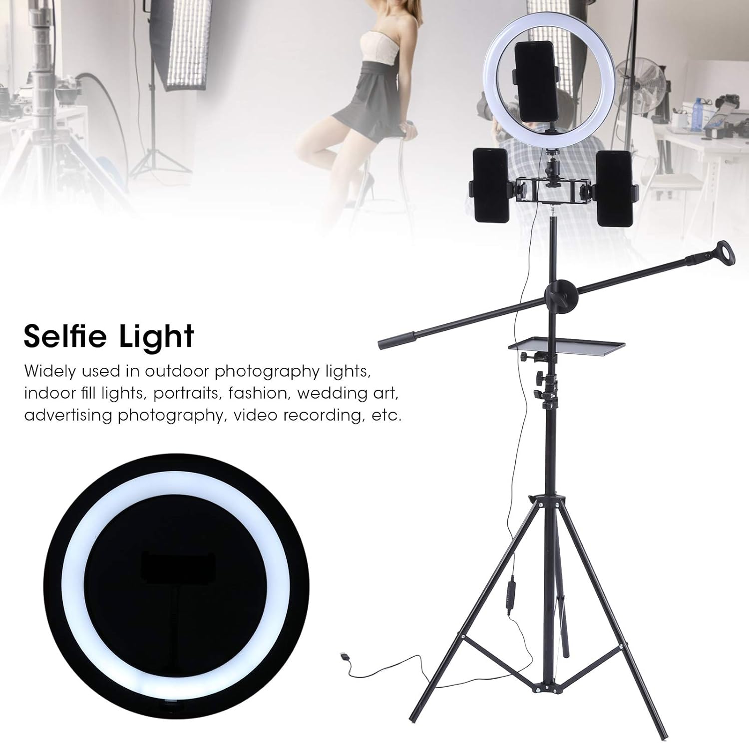 Ring Light Sound Card Tray with Live