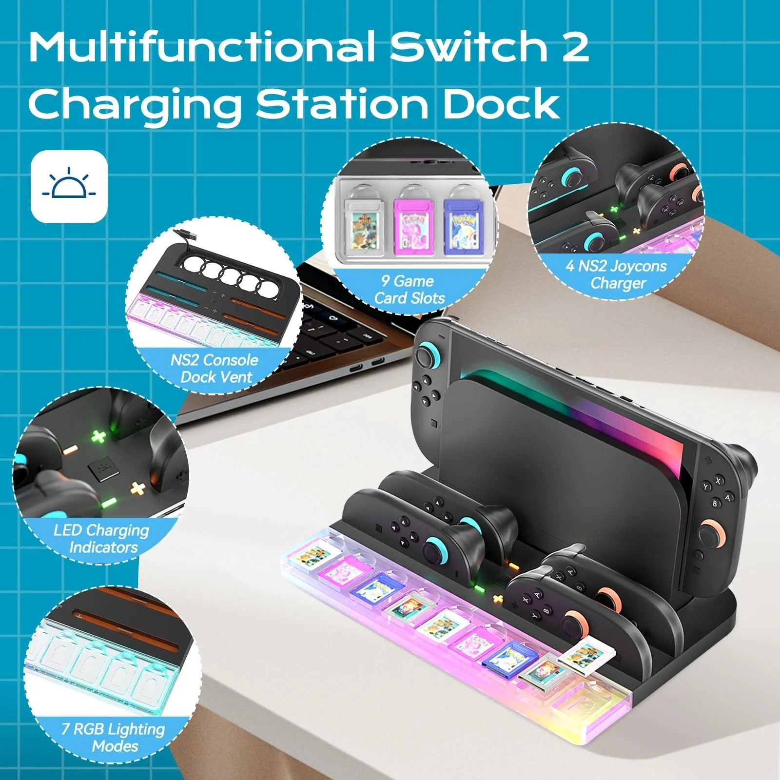 Switch 2 Charging Dock Station