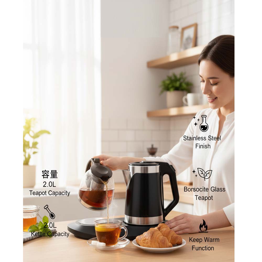 OE-4010 2.0L Electric Kettle & Tray Set