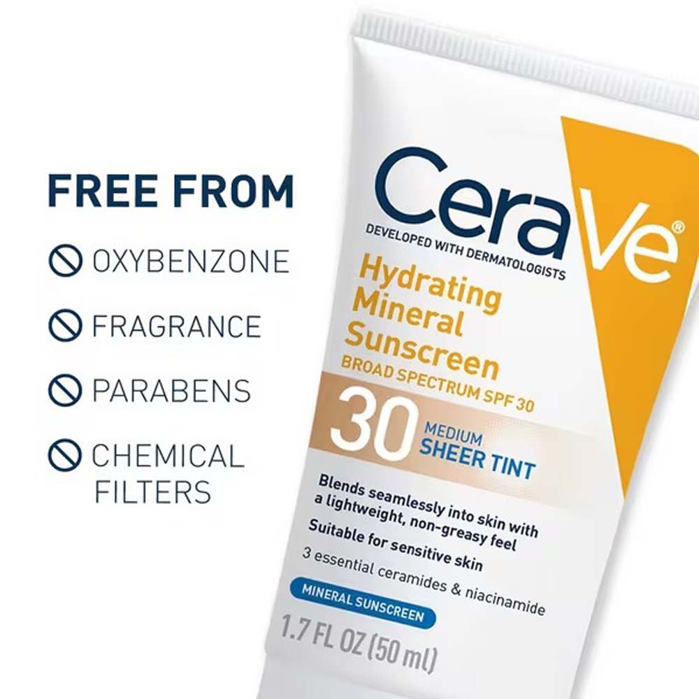 CeraVe Hydrating Mineral Sunscreen Face Lotion