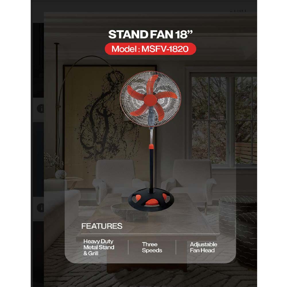 MSFV-1820 18" Luxury Stand Fan