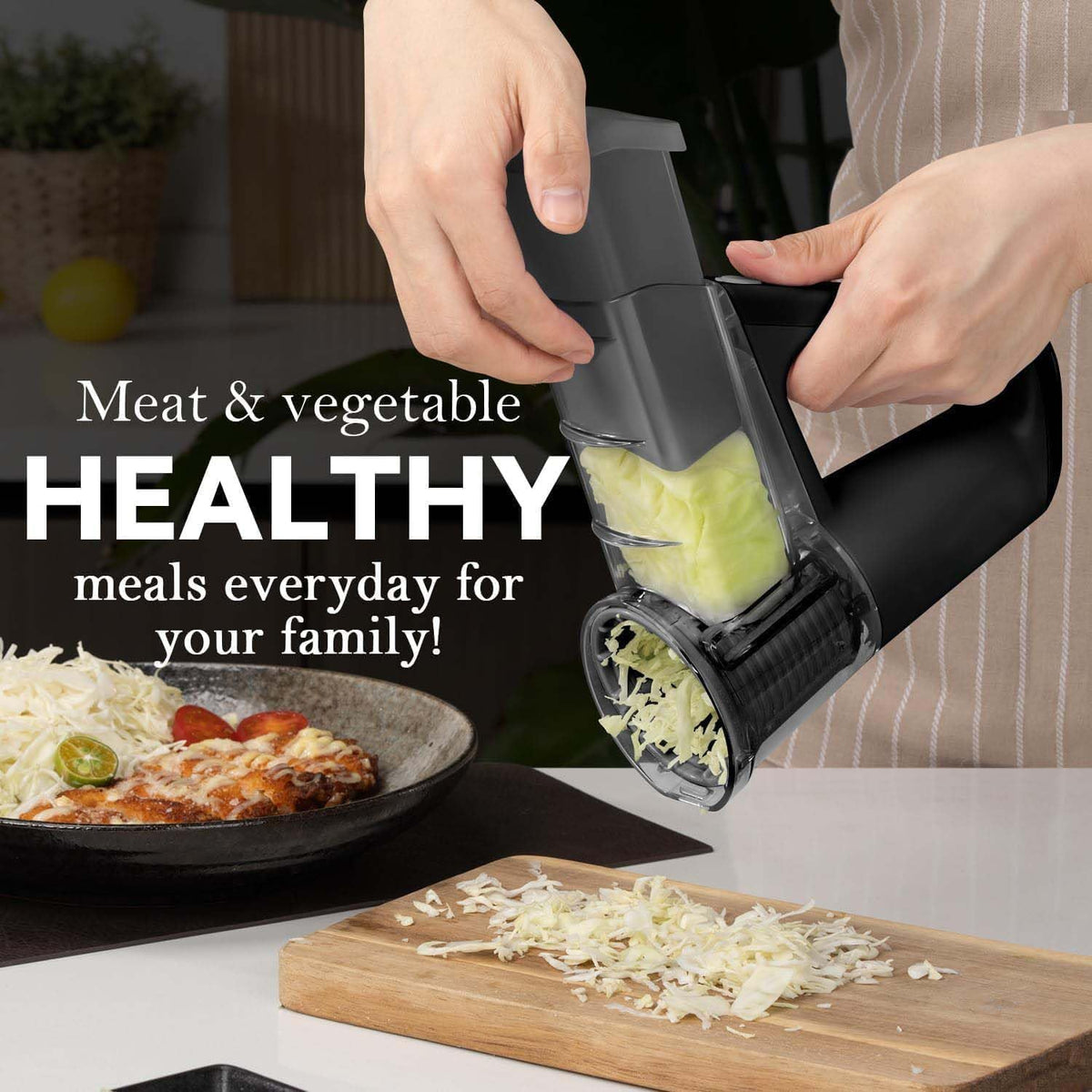 Electric Salad Shooter Cordless Rechargeable Vegetable Cutter