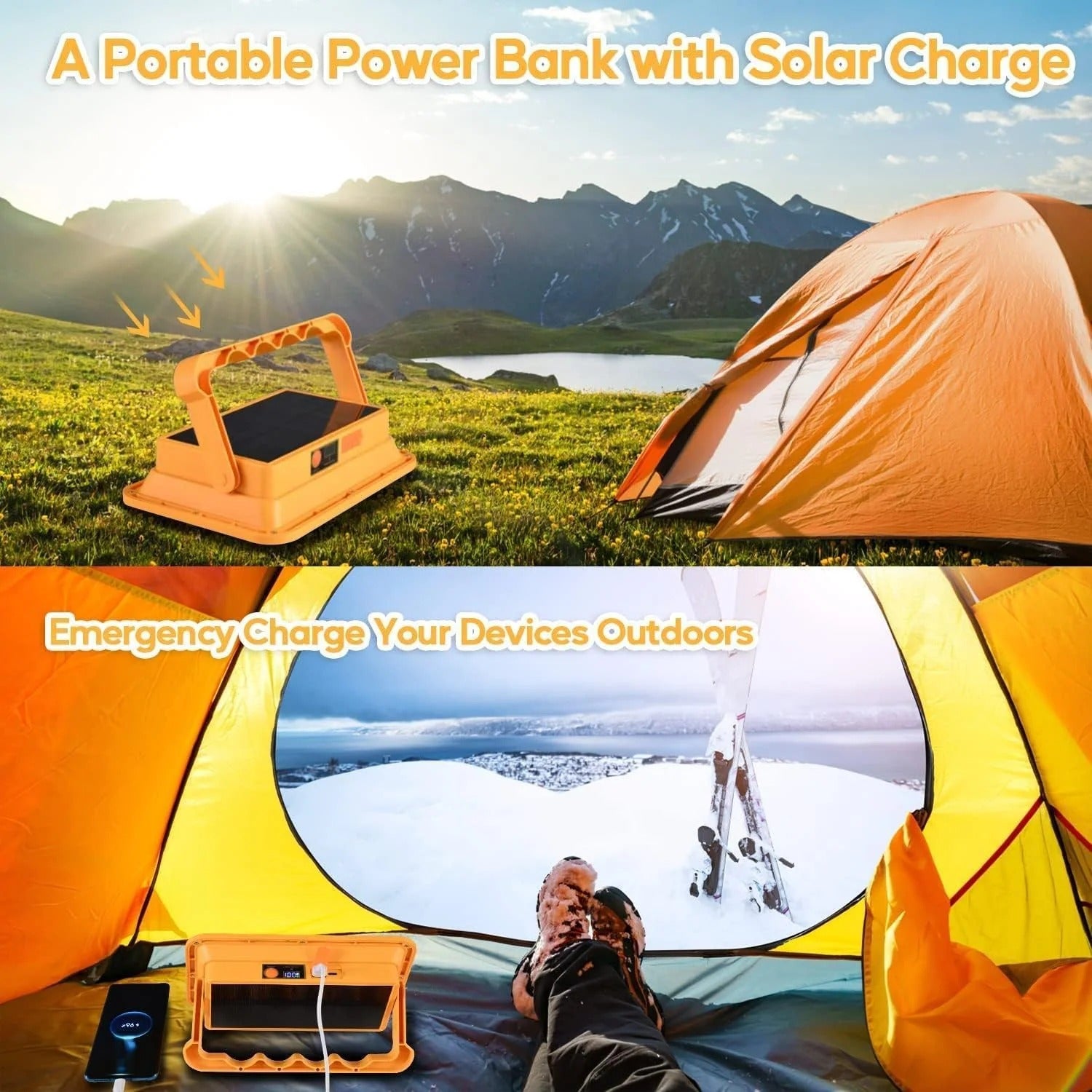 Rechargeable Solar LED Light - 4 Lighting