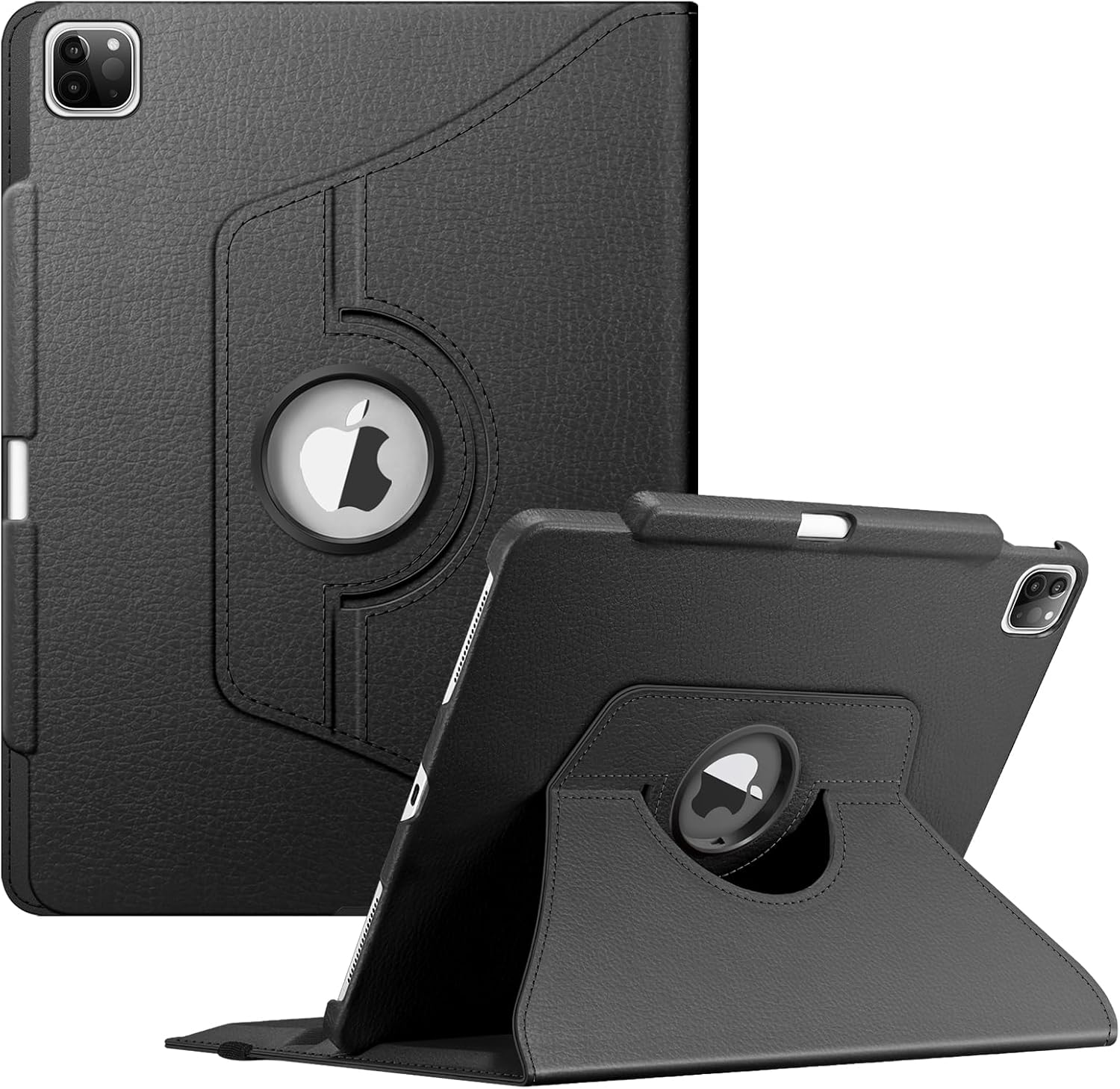 360° Rotating Case for iPad Pro 12.9" (2018-2022) - Auto Sleep/Wake Cover with Pencil Holder