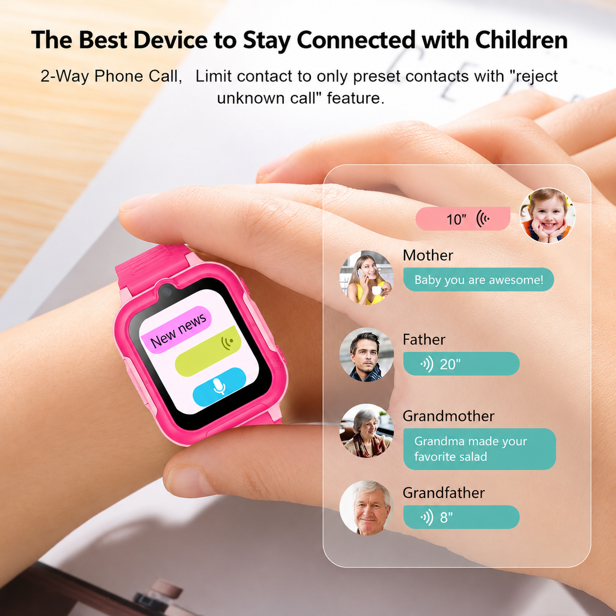 U88 4G Kids Smart Watch with Video Calling, GPS Location Tracking