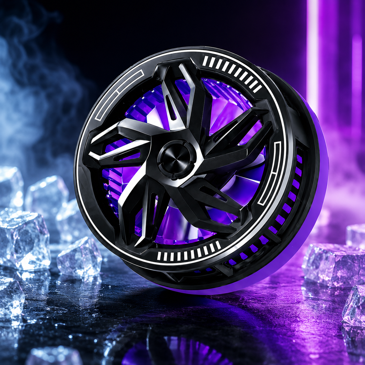Turbo Ice Ring Magnetic Semiconductor Phone Cooler with RGB Lighting