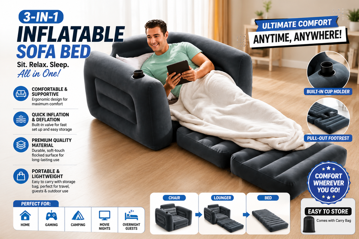 Foldable Inflatable Lazy Sofa Bed
