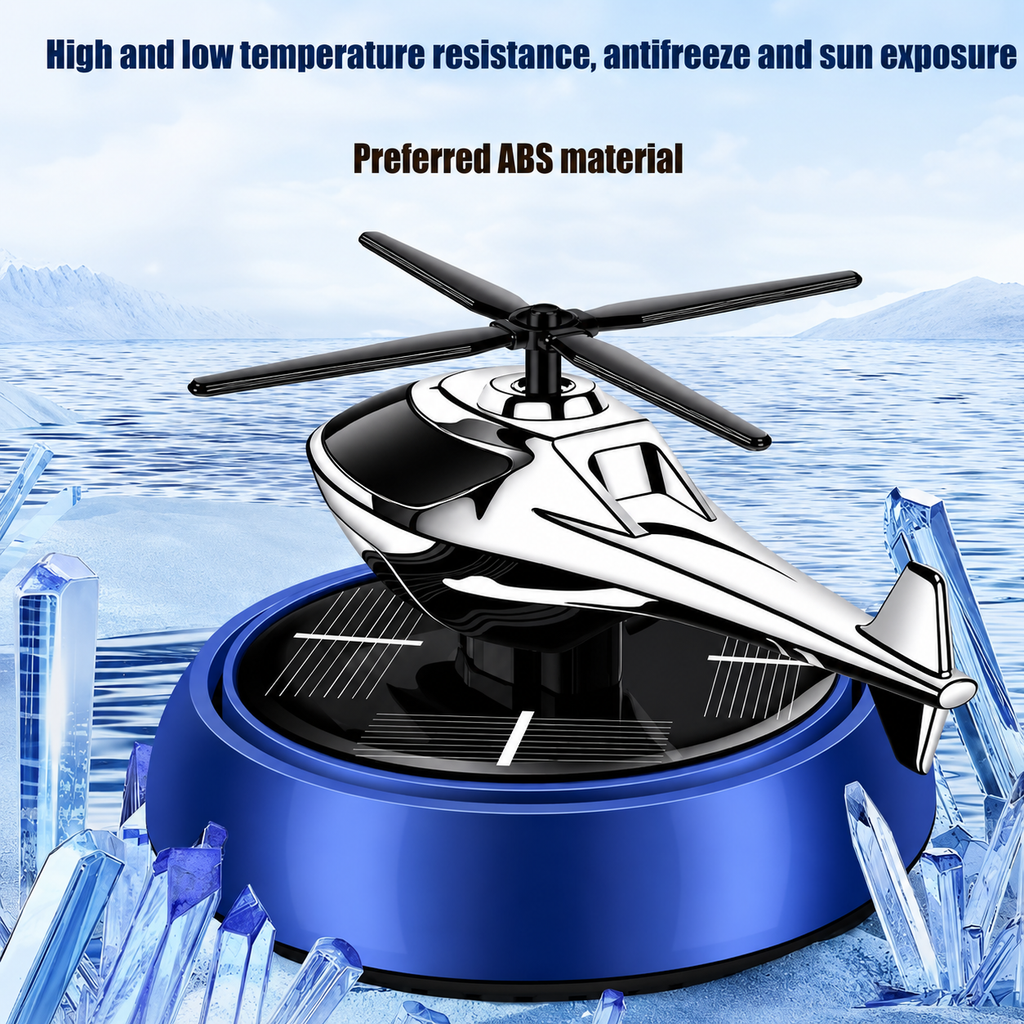 Helicopter-Shaped Solar Car Aromatherapy Diffuser with Rotating Propeller