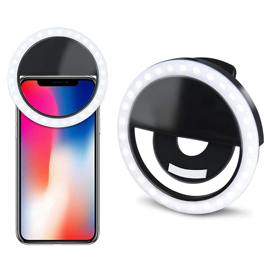 Rechargeable Clip-on Selfie Ring Light