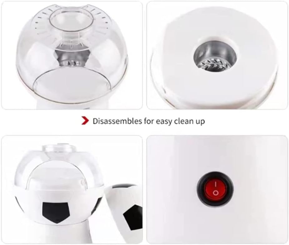 Football Popcorn Maker, 1200W Hot Air Popcorn