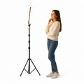 Professional Bi-Color LED Light Panel Kit 58 × 10 cm with Adjustable Stand