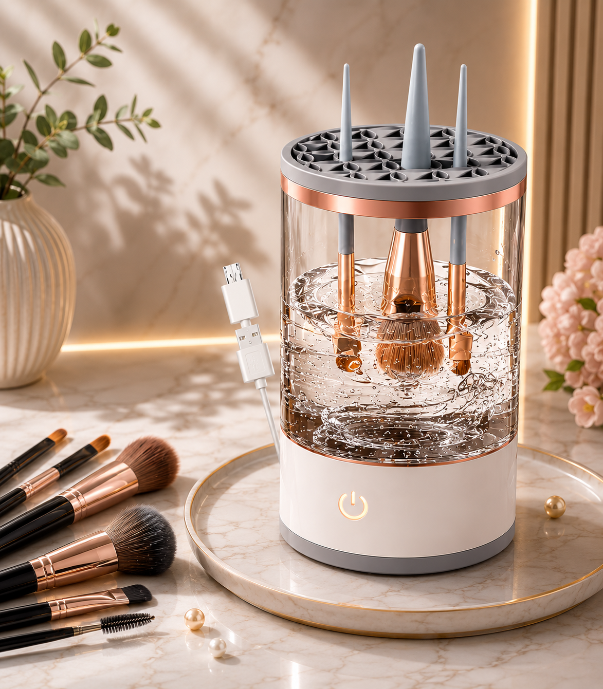 3-in-1 Automatic Makeup Brush Cleaning