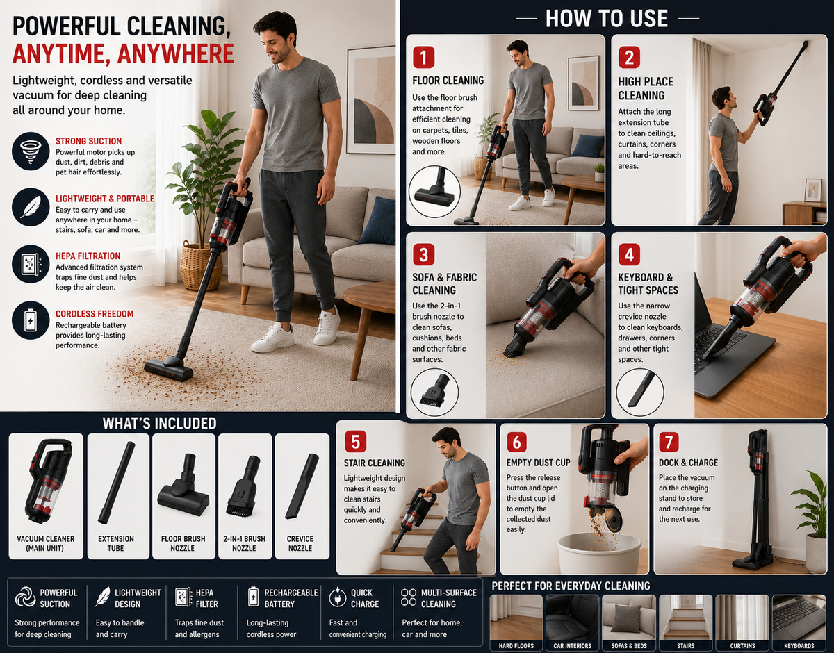 Cordless Stick Vacuum Cleaner