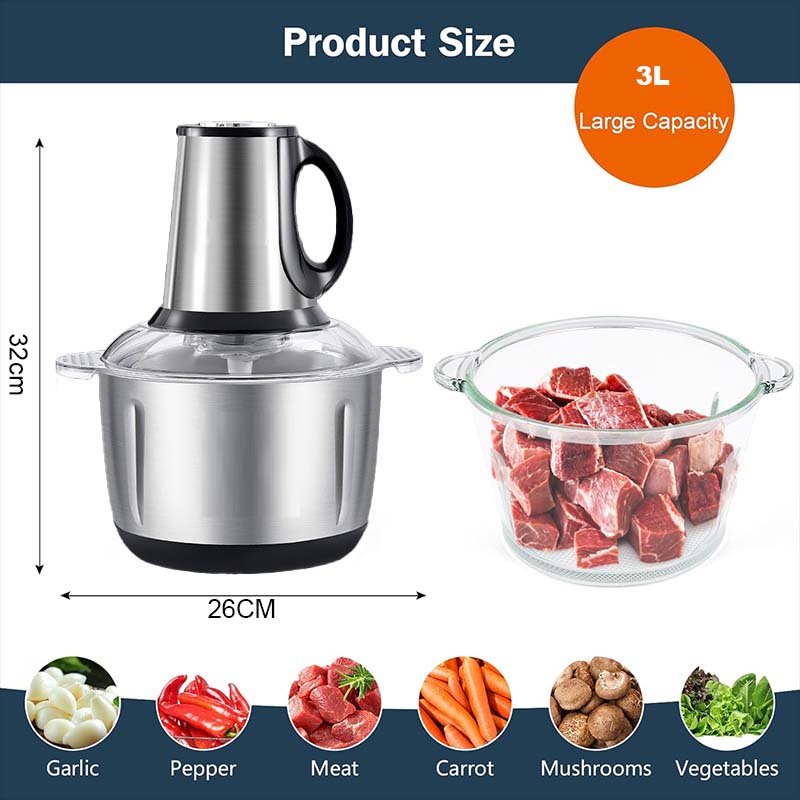 2-in-1 Stainless Steel Electric Meat Grinder