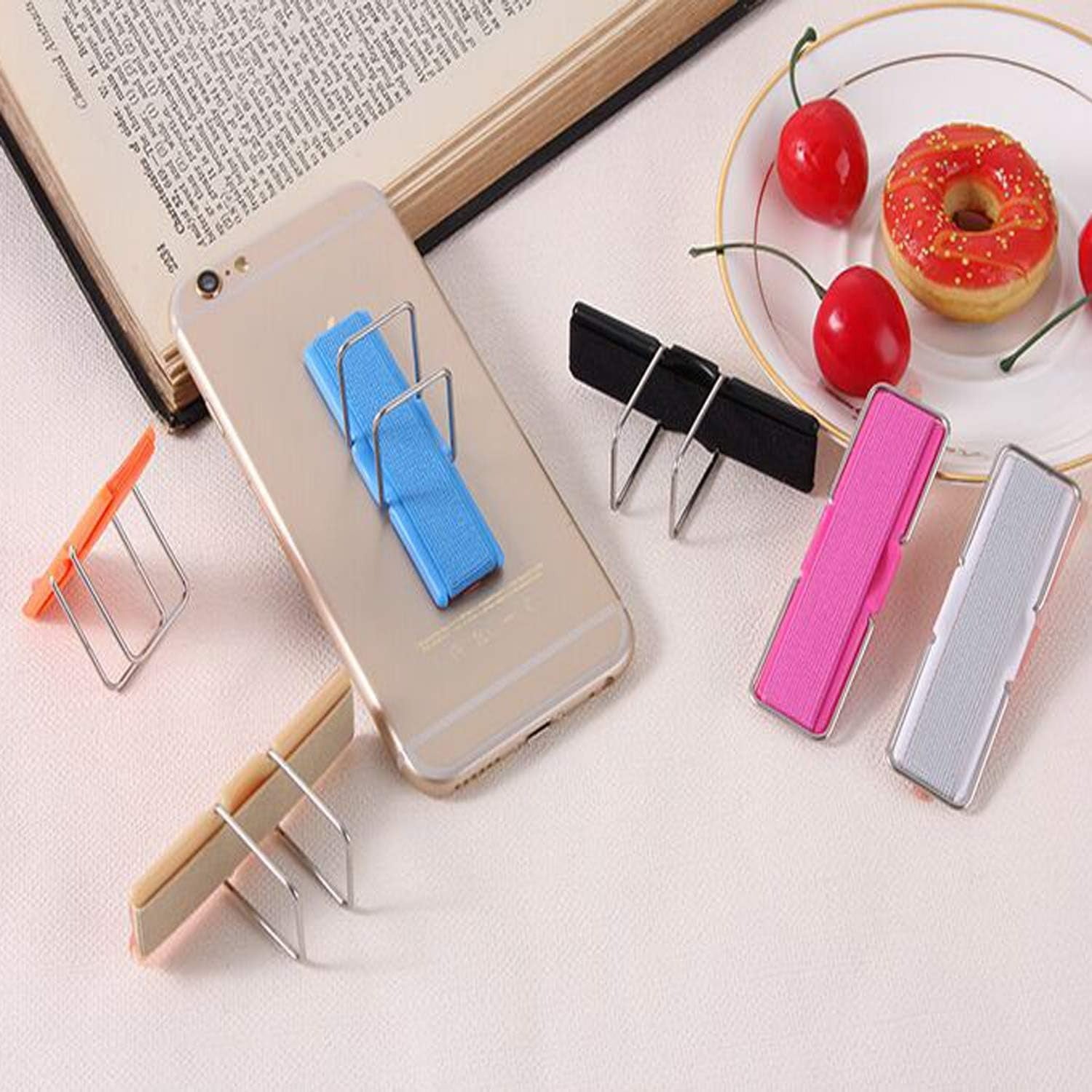 Elastic Strap Phone Holder with Finger Grip